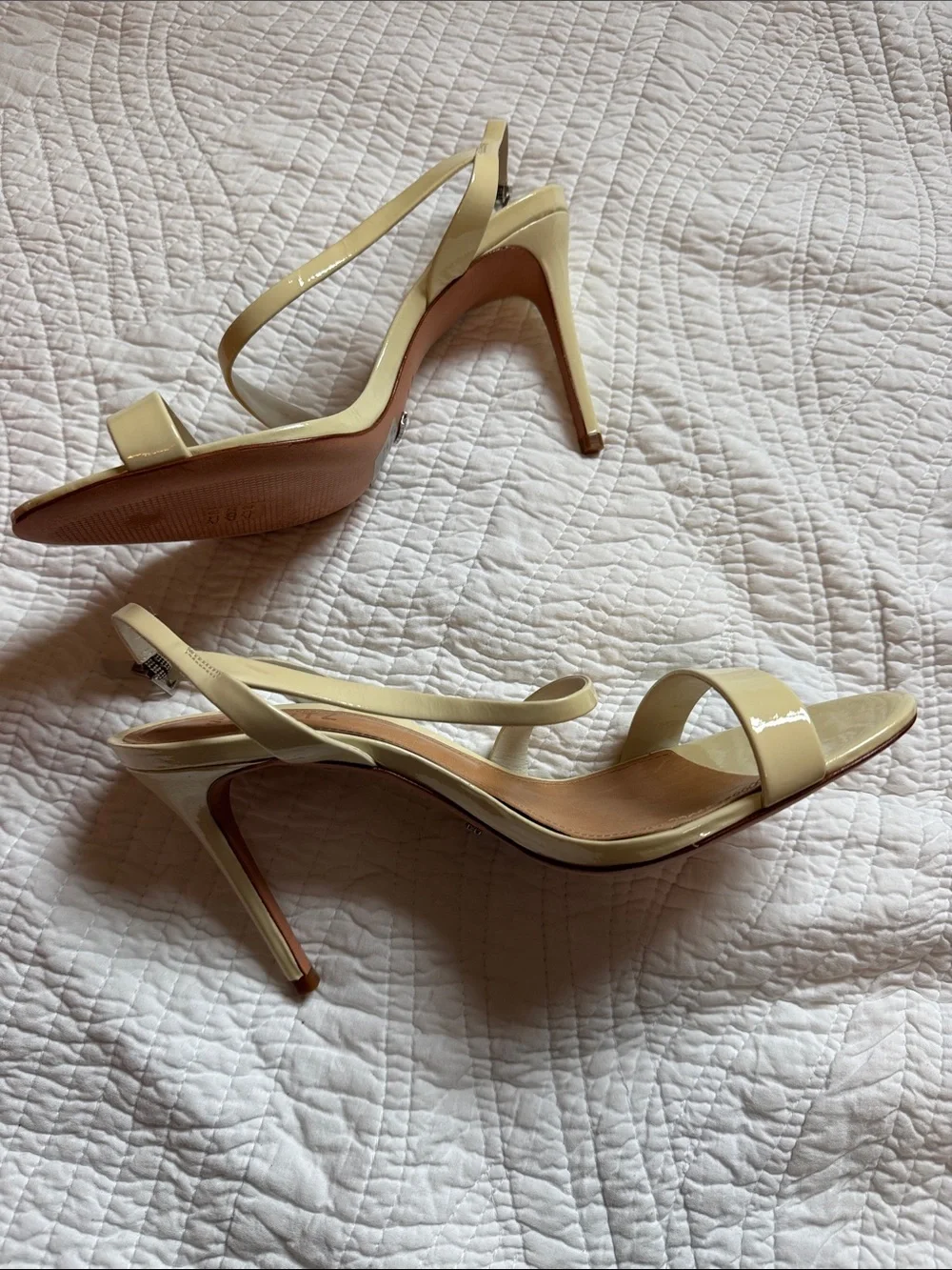 SCHUTZ Cream Strappy Stiletto Sandals